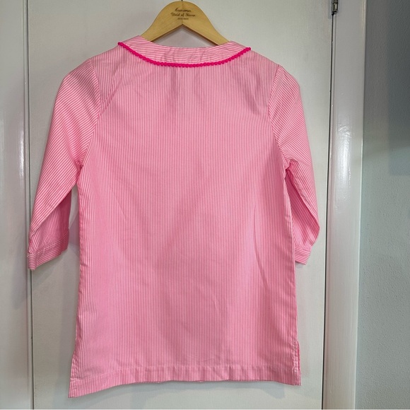 Vineyard Vines Girl’s Pink Seersucker Trimmed Tunic. Size: M (8-10). Pink. - Picture 6 of 8